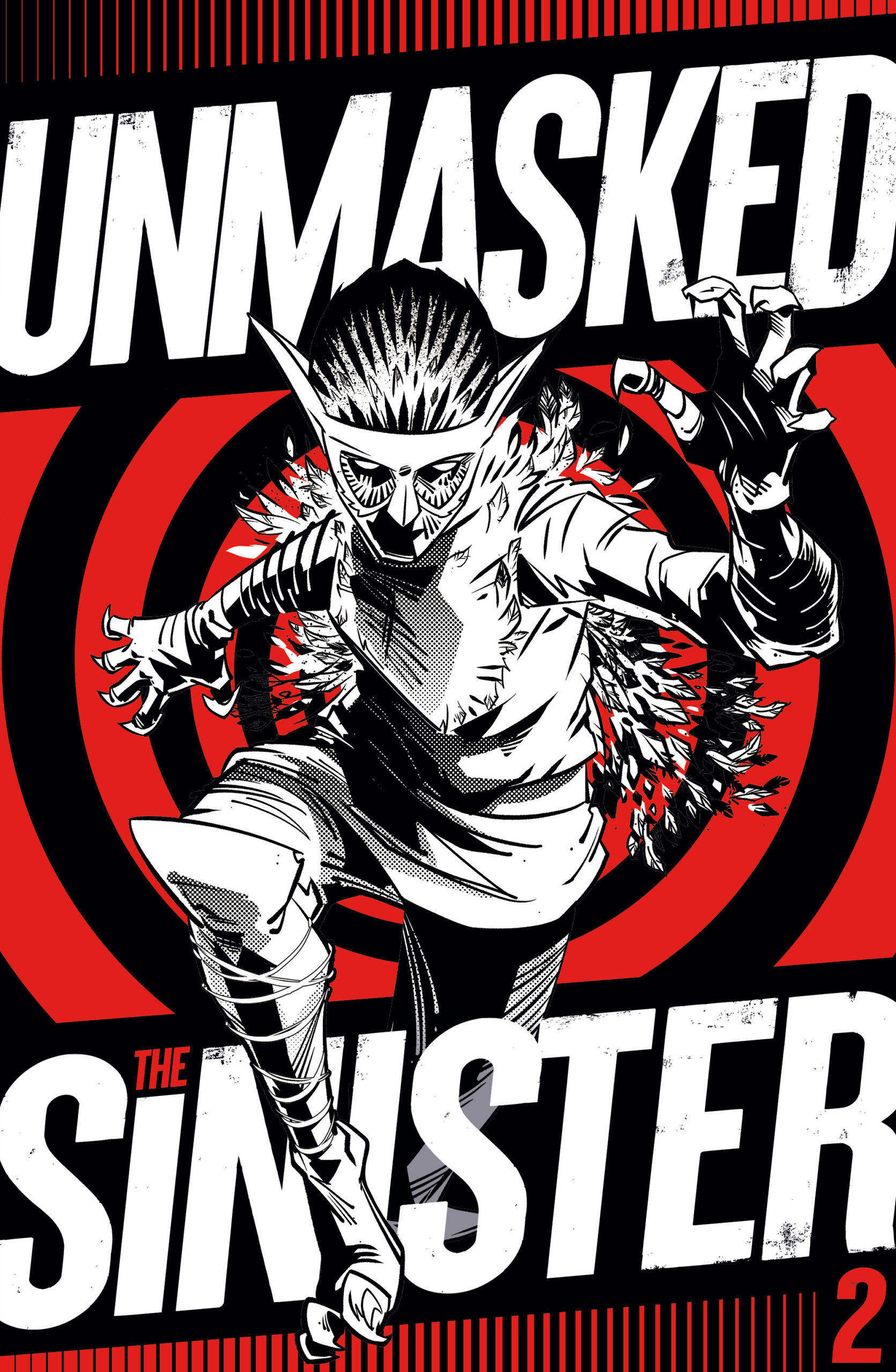 Unmasked: The Sinister #2 cover art by Trev Wood with design by Wolfgang Bylsma